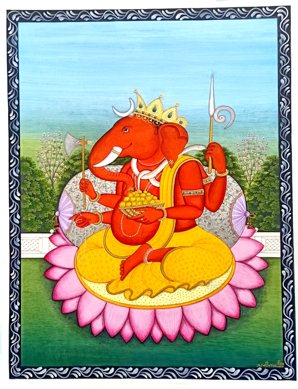Kangra Painting Shri Ganeesh